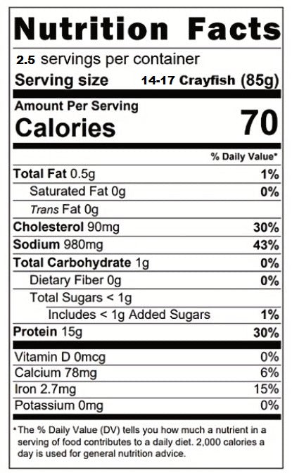 2 lbs | Wild Caught | Fully Cooked Swedish Style Dill Flavored Crayfish | Frozen (SOLD OUT)